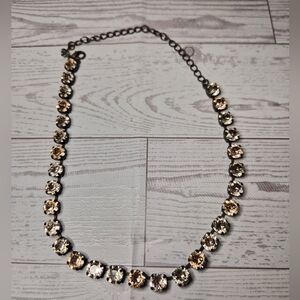 Swarovski Gold and Brown Crystal Necklace